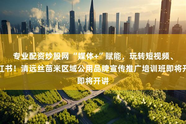 专业配资炒股网 “媒体+”赋能，玩转短视频、小红书！清远丝苗米区域公用品牌宣传推广培训班即将开讲